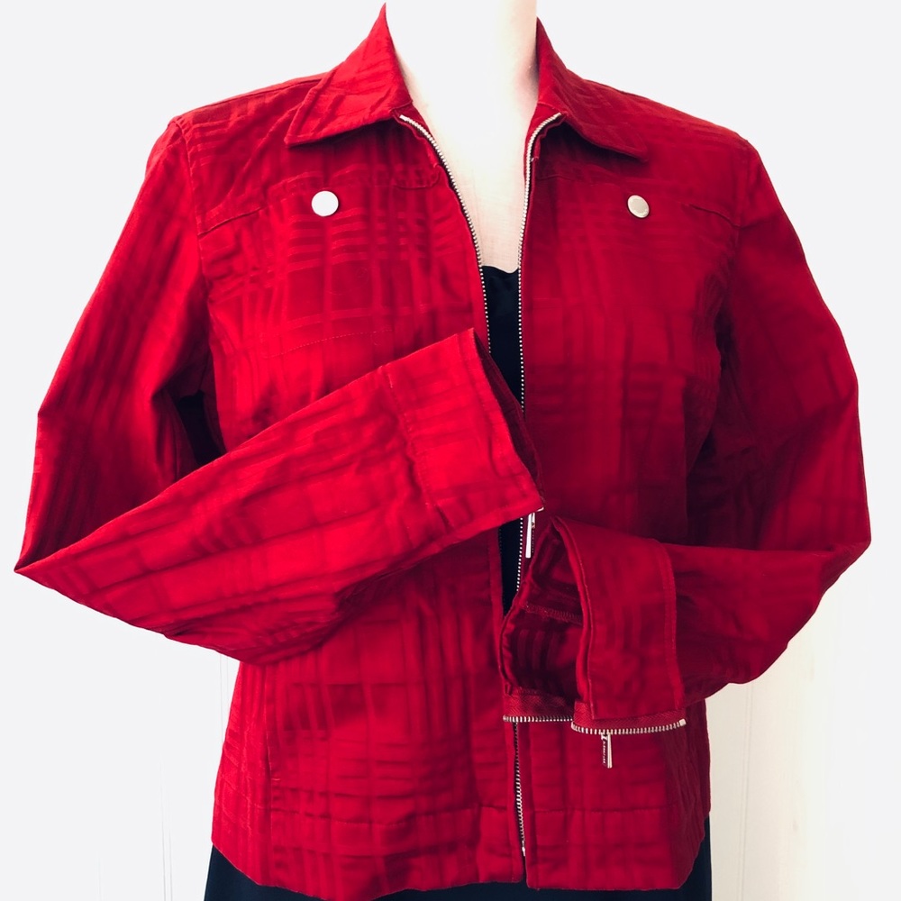 Jones New York Zip Jacket Petite Sm - Picture 2 of 4